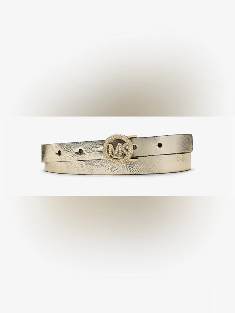 Michael Kors Pave Logo Buckle Belt Size Small